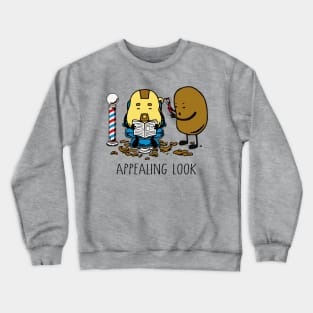 Barbershop Potato Funny Barber Food Humor Gift Crewneck Sweatshirt